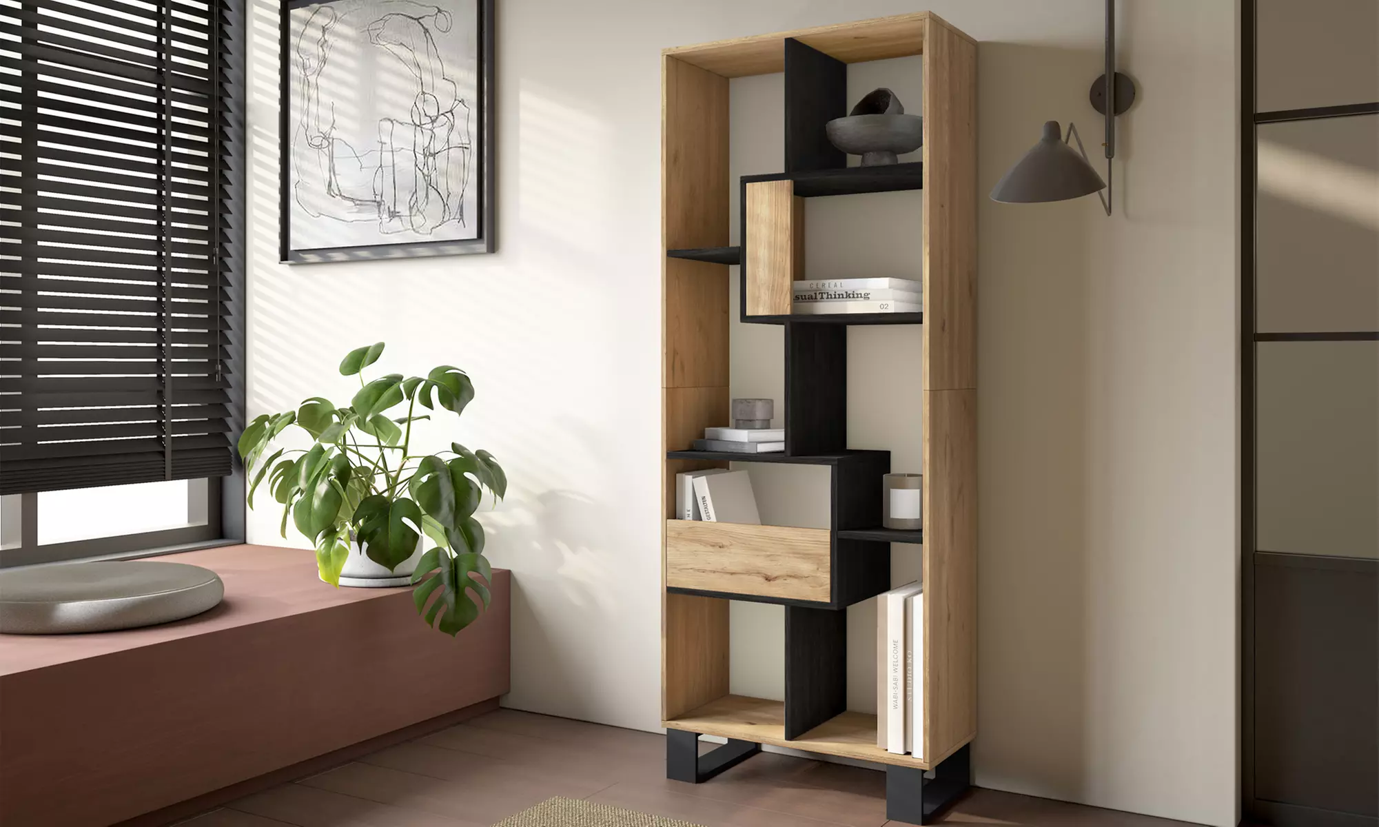 Estantería librería multiposición de diseño