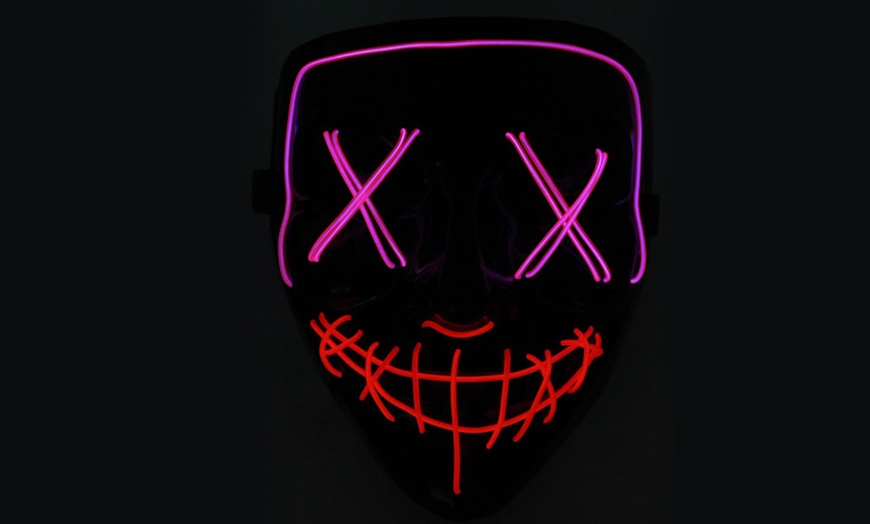 Image 6: Halloween LED Purge Mask Light Up Funny Masks