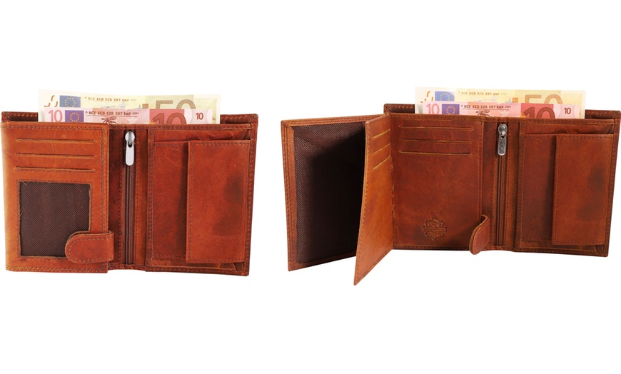 Image 2: Leonardo Verrelli Herren-Geldbörse aus Echtleder mit RFID-Schutz