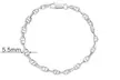 925 Sterling Silver 5.5MM Mariner Anchor Link Chain Necklace & Bracelet Italy - Second Medium
