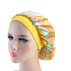 Image 4: Women Satin Night Sleep Cap Hair Bonnet Hat Silk Head Cover Wide Elastic Band