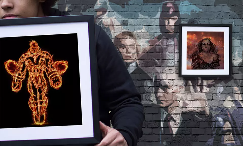 Superhero Art on Framed Canvas from Graff.io (Up to 95% Off) - Primary Image