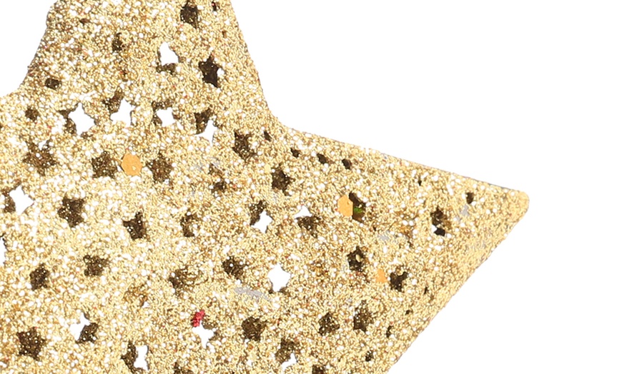 Image 16: Gold and Silver Star Christmas Tree Toppers