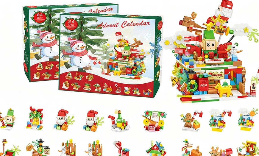 Image 2: LEGO Inspired Christmas Advent Calendar Building Blocks 