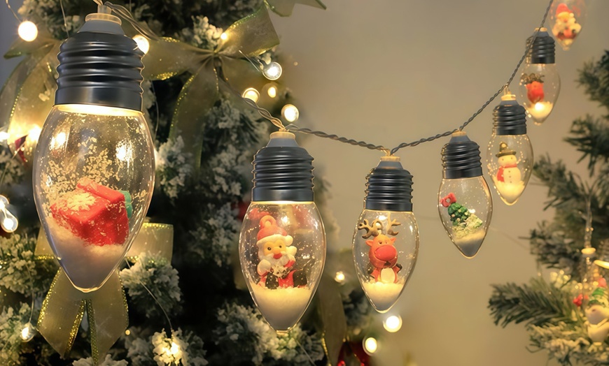 Image 3: Christmas Doll Solar-Powered String LED Decorative Lights