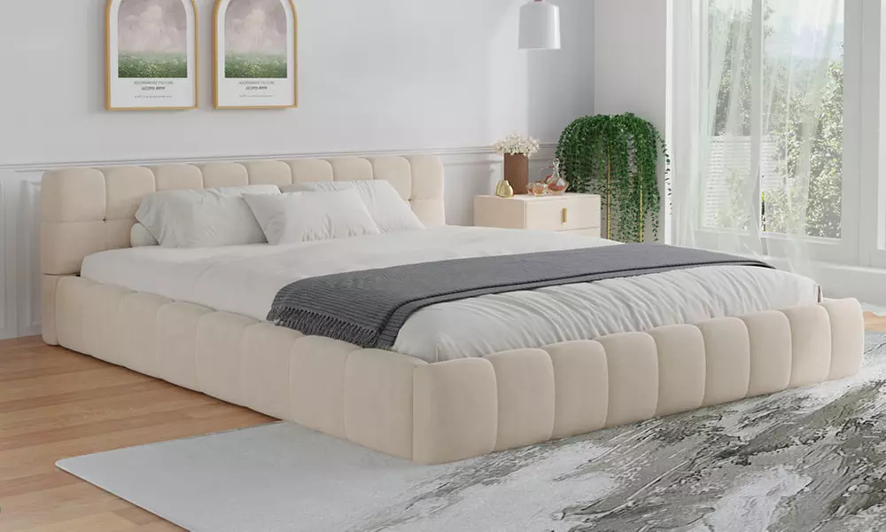 Lit nuage "Princeton" en velours, de la marque Kocoon