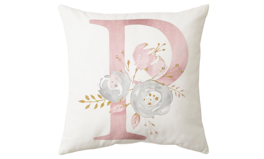 Image 21: Pink Letter Pillow Cushion Cover