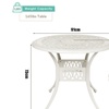 Image 24: Garden Outdoor Cast Aluminum Vintage Bistro Table 