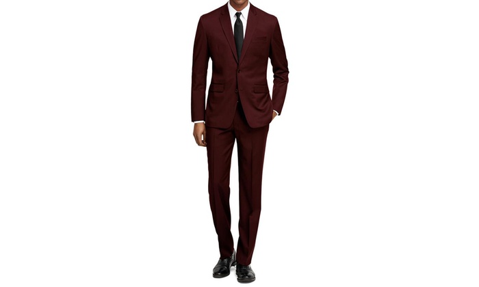Authentic Braveman Men's Two Buttons Solid Blue Suit Regular Fit main image 0