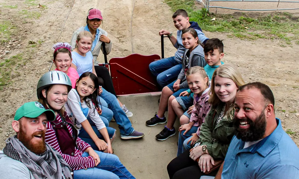 Enjoy a Scenic Horse-Drawn Sleigh or Wagon Ride For Up to Six People at Cornerstone Ranch Up to 26% Off - Second Medium