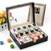 Image 5: 6/10/12/20/24 Slots Watch Box Display Case Organizer Jewelry Storage & Lockable