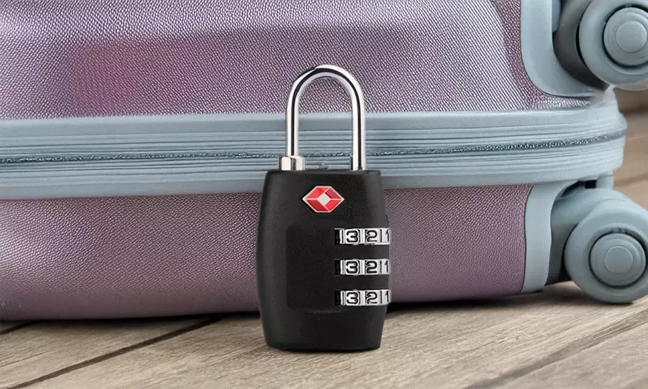 4x TSA Approved Luggage Lock Travel 3 Digit Combination Suitcase Padlock Reset