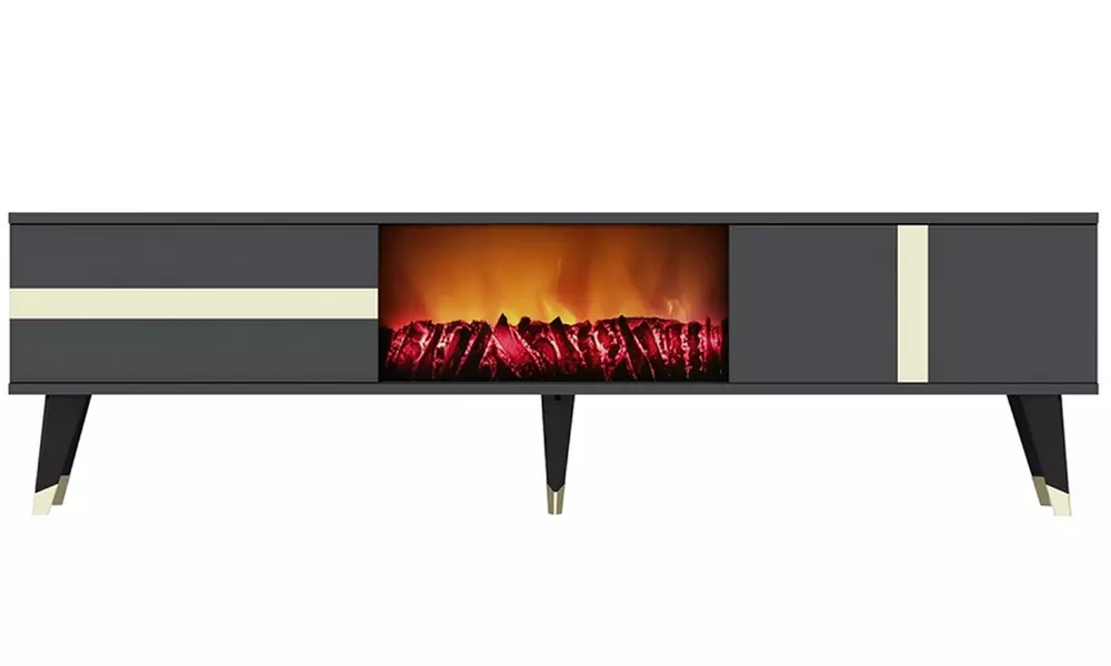 Meuble TV avec cheminée LED 150 cm Kocoon