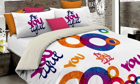 Parure Italianbedlinen Kiosa Made in Italy con copripiumino matrimoniale e 2 federe, disponibile in varie fantasie