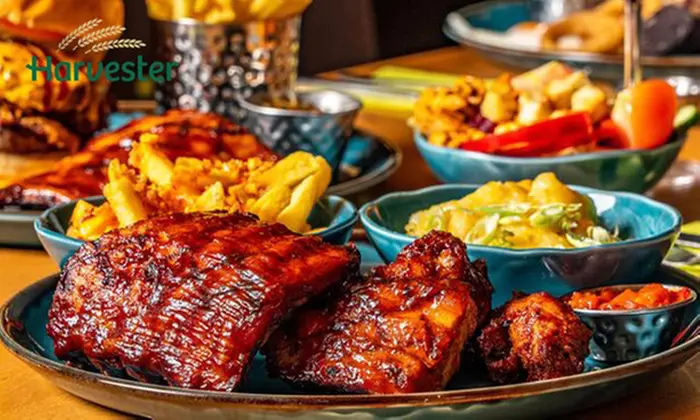 Two or Three Course Meal for 2 Adults and Up to 2 Children @Harvester