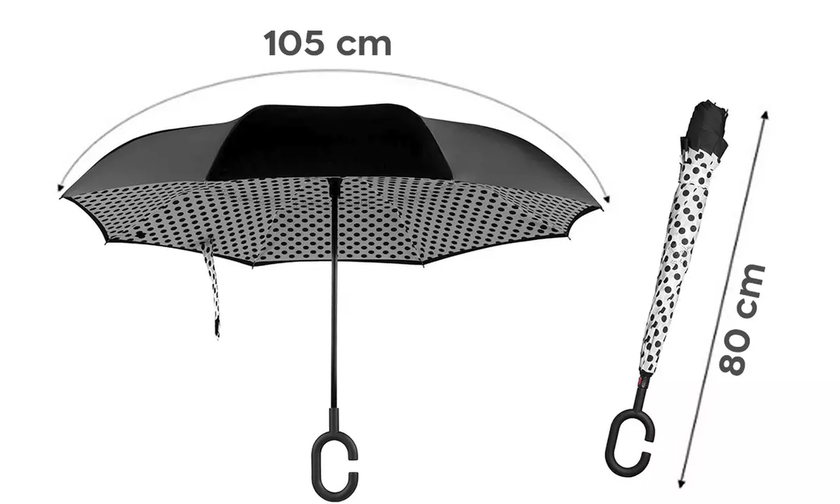 Paraplu die omgekeerd opgehangen kan worden te drogen - Image 4