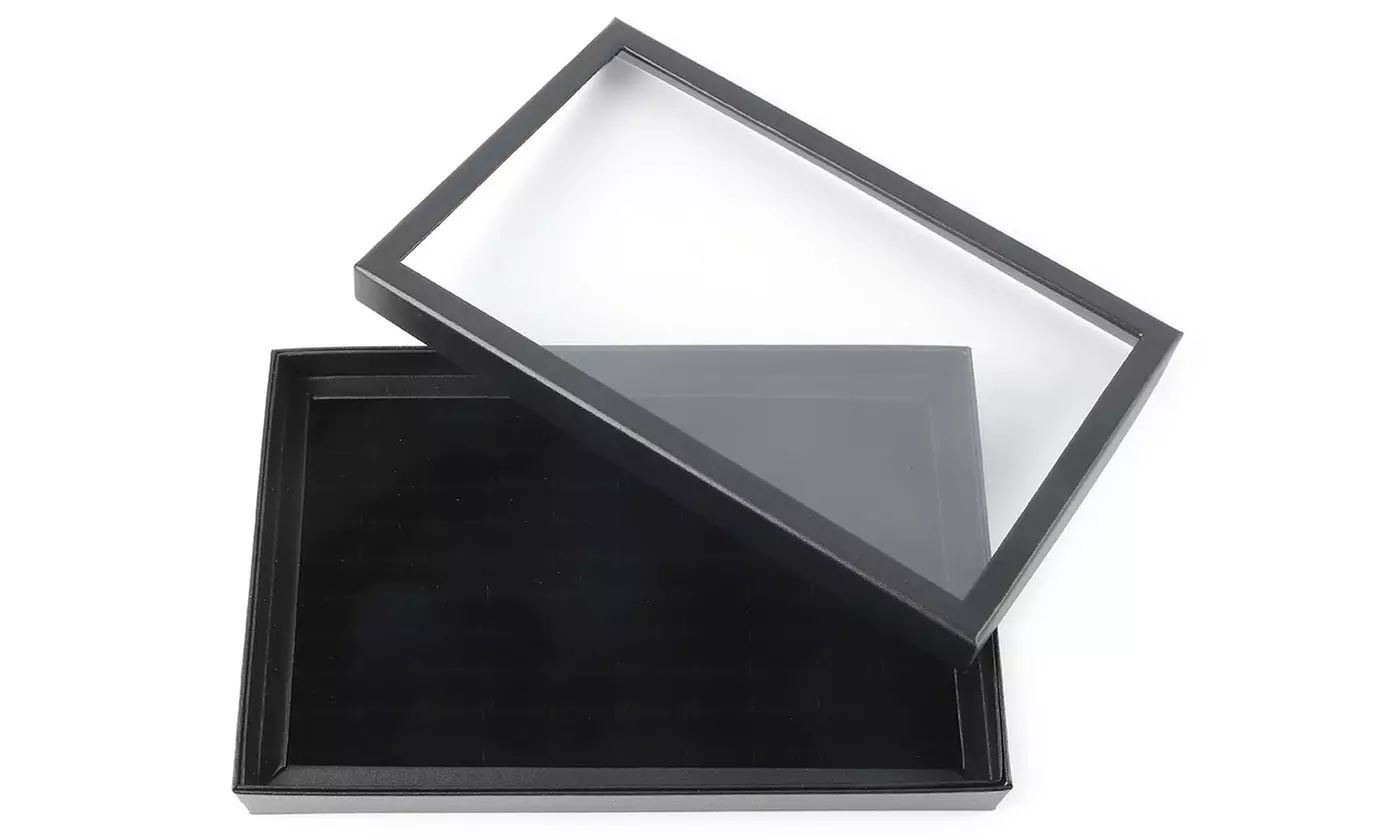 100 Slots Ring Jewelry Organizer Display Case with Lid
