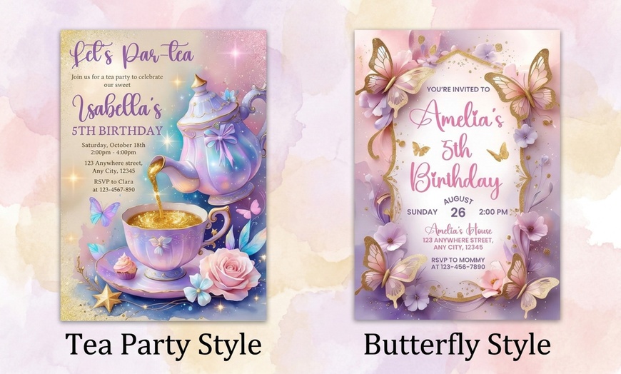 Image 7: Custom Baby Birthday Invite – Digital 5x7 File in 9 Adorable Styles