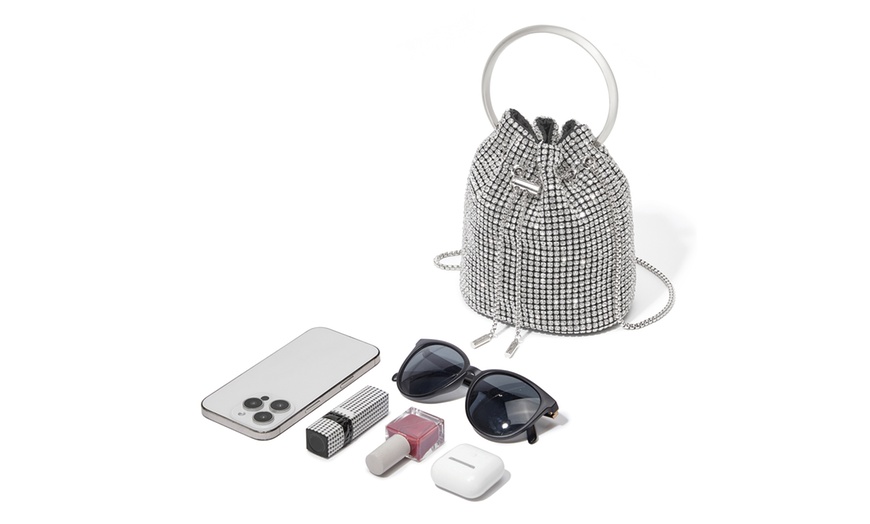 Image 9: Sac de soirée glamour avec diamants synthétiques