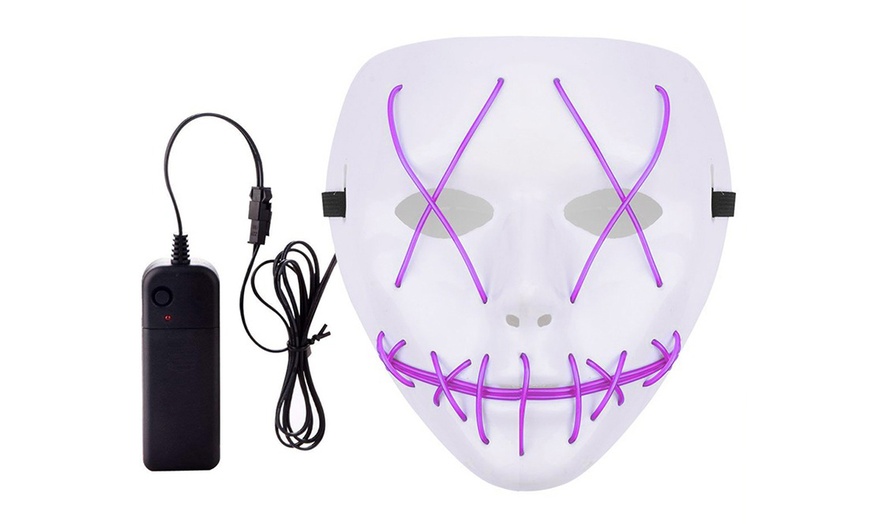 Image 21: Halloween LED Purge Mask Light Up Funny Masks