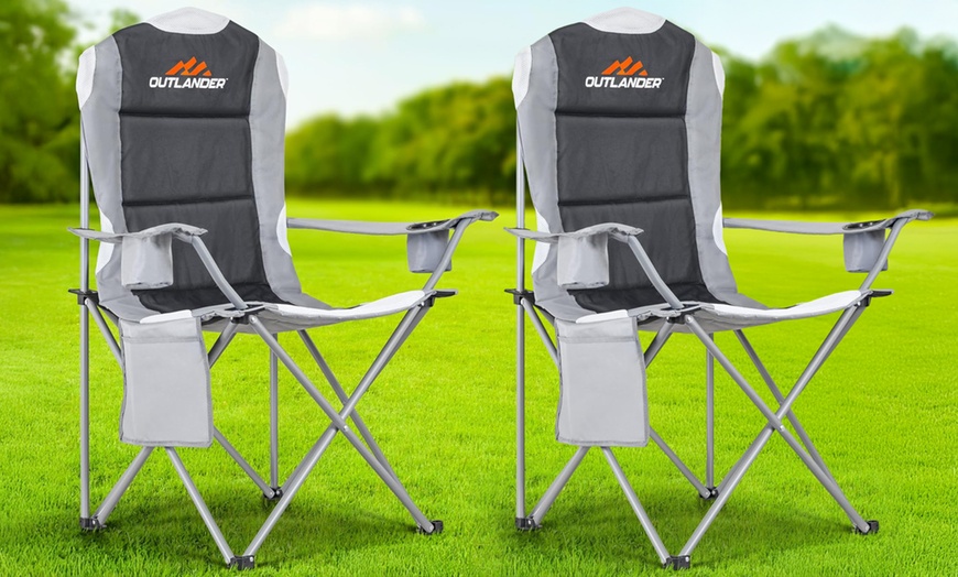 Image 2: Vivo Pack of Two Camping Chairs