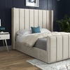 Image 1: Oxford Upholstered Soft Touch Plush Velvet Bed Frame