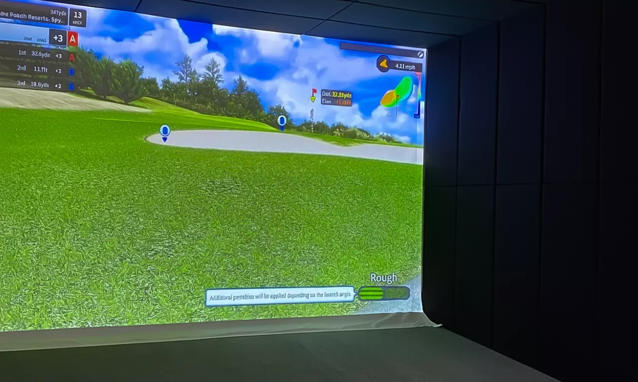 Indoor Golf Fun: 1 or 2-Hour Golf Simulator for Up to 6 People