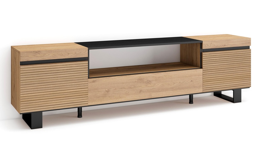 Image 14: TV-meubel met of zonder led-elektrische openhaard