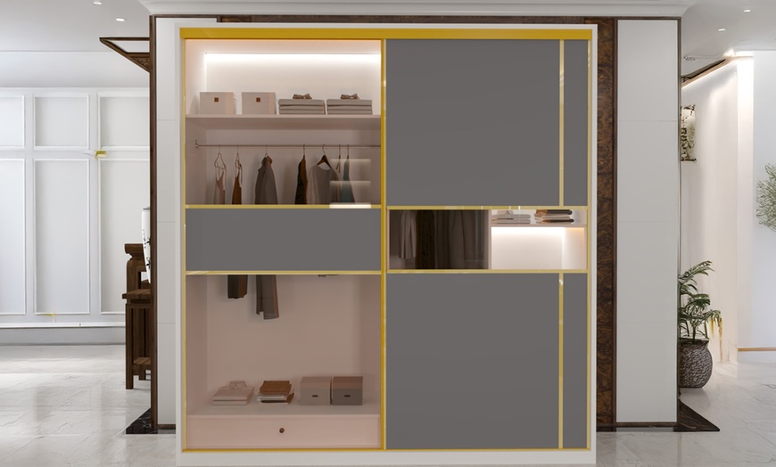 Image 8: Sliding Wardrobes 4U Sliding Double Door Wardrobe
