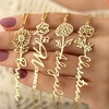 Image 1: Personalised Birth Flower Necklace