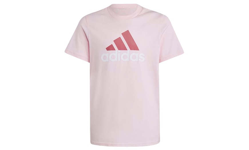 Image 4: Adidas Boys' Unisex Cotton Crew Neck Short Sleeve T-Shirt