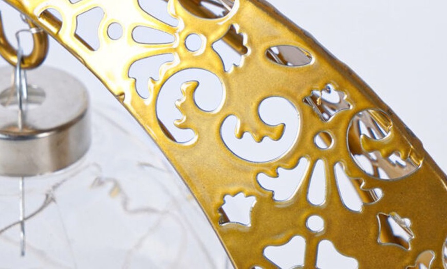 Image 9: LED Iron Hollow-Out Star and Moon Night Lights