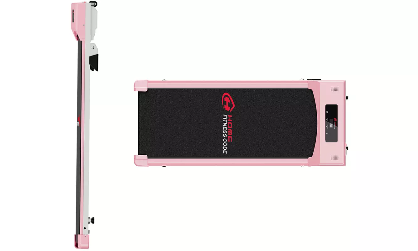 2-in-1 Foldable Treadmill with LCD Display and Remote