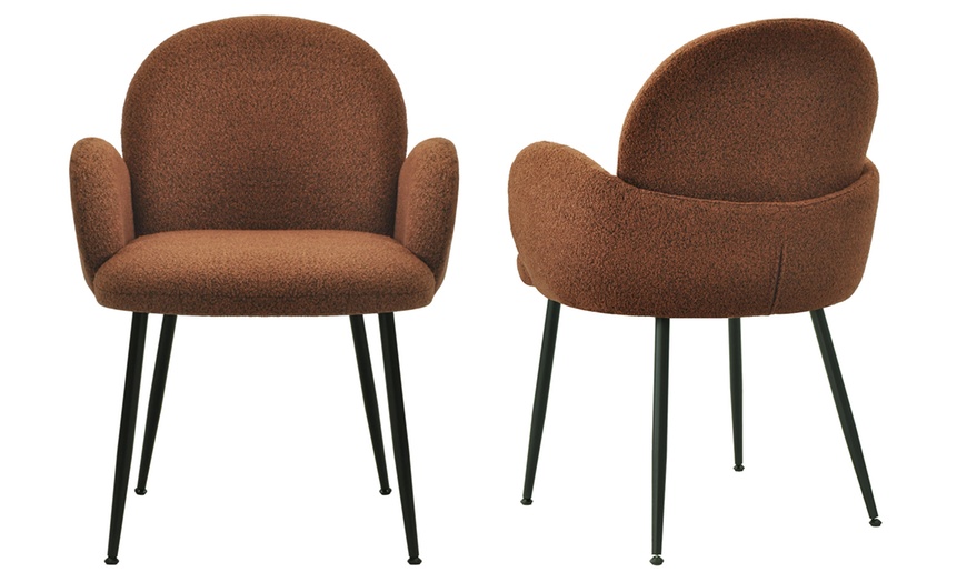 Image 22: Lot de 2 fauteuils de table "Alicia" en tissu Cozy de Doosense 