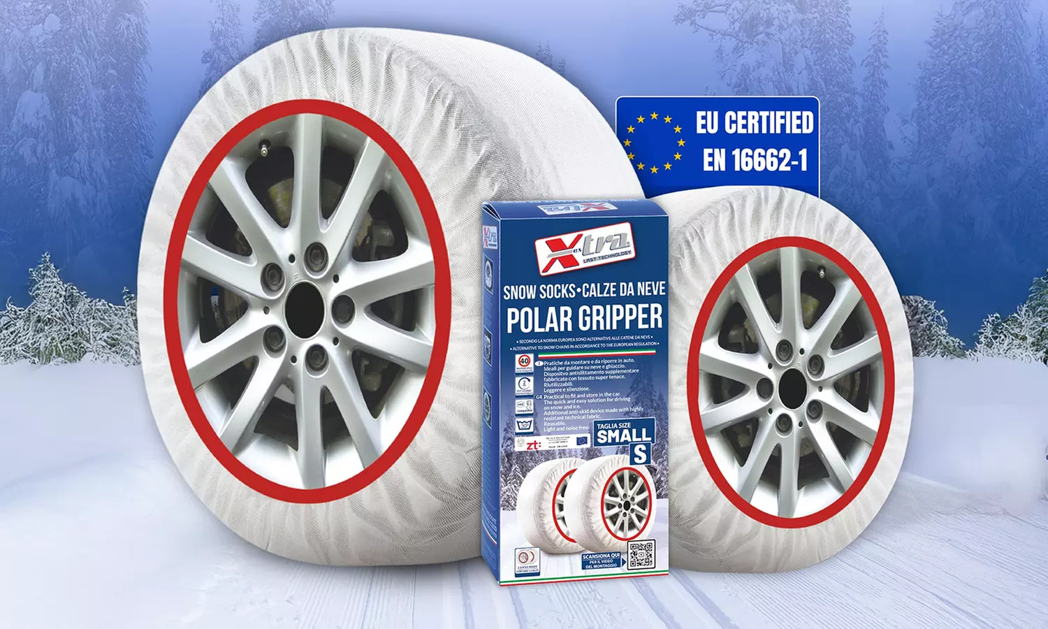 Calze da neve X-Tra Polar Gripper omologate per auto
