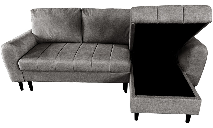 Image 17: DS Living Sienna 3 Seater Corner Sofa Bed with Storage