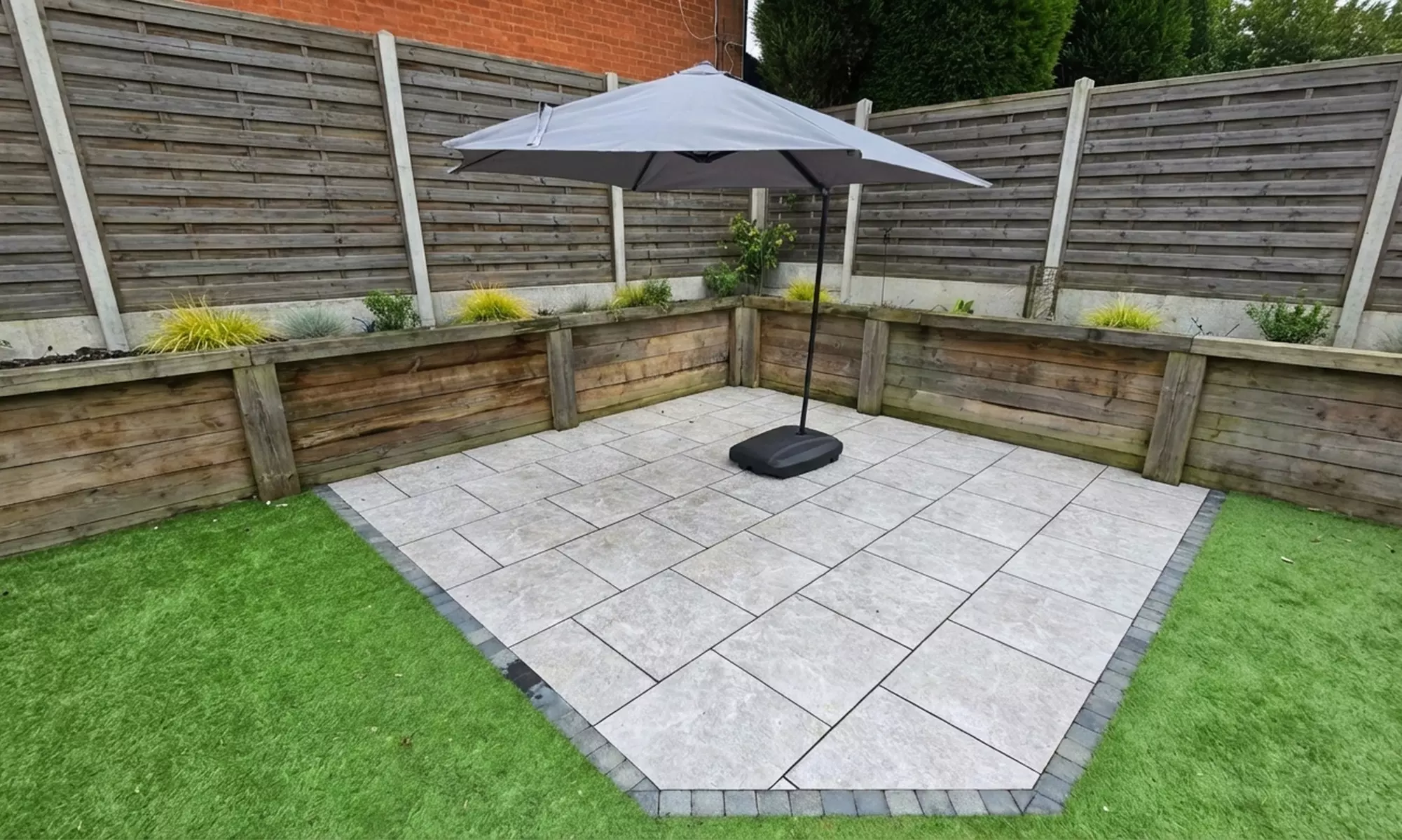 Paris Easy Up Roma Parasol in Grey 3m