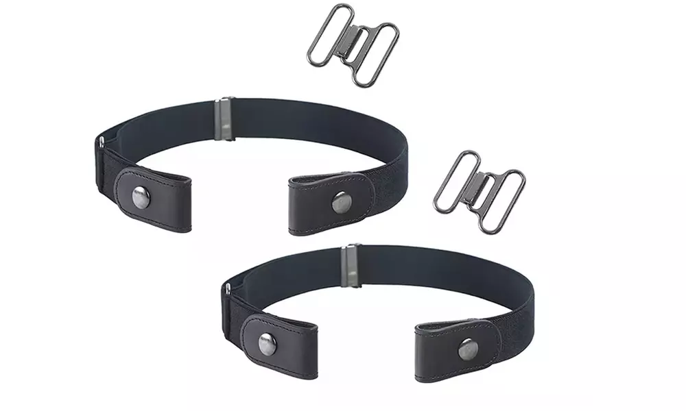 1x oder 2x schnallenloser, elastischer Gürtel