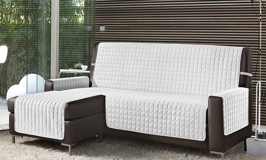 Image 7: Omkeerbare gewatteerde bankhoes