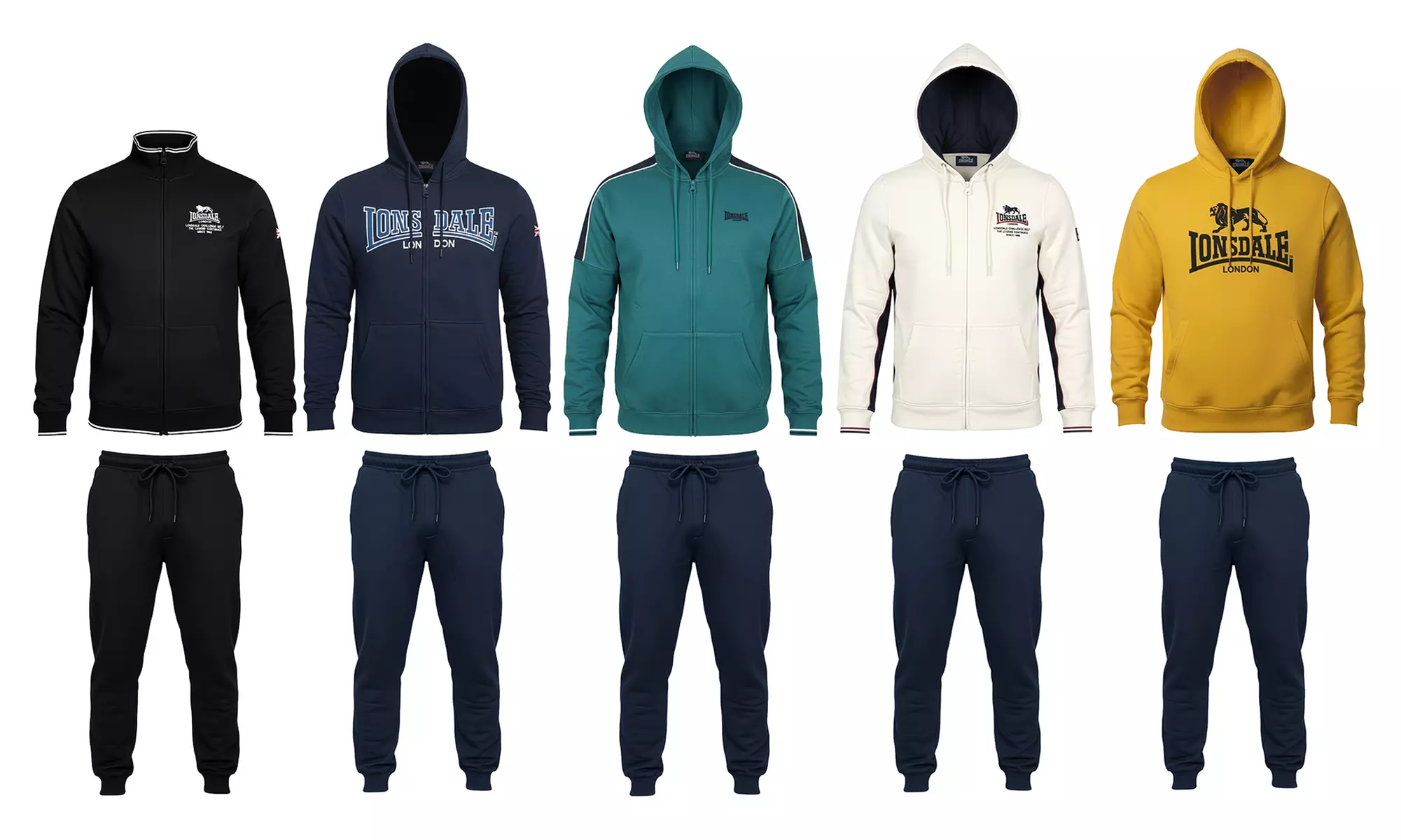 Tuta uomo Lonsdale in cotone felpato, disponibile in vari modelli, taglie e colori - Primary Image