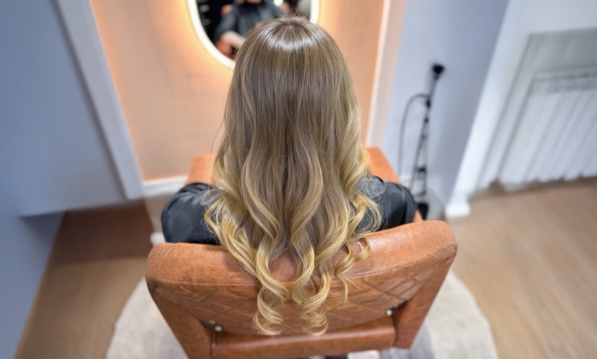 Image 9: Full Highlights or Balayage, Partial Highlights or Full Color +Olaplex