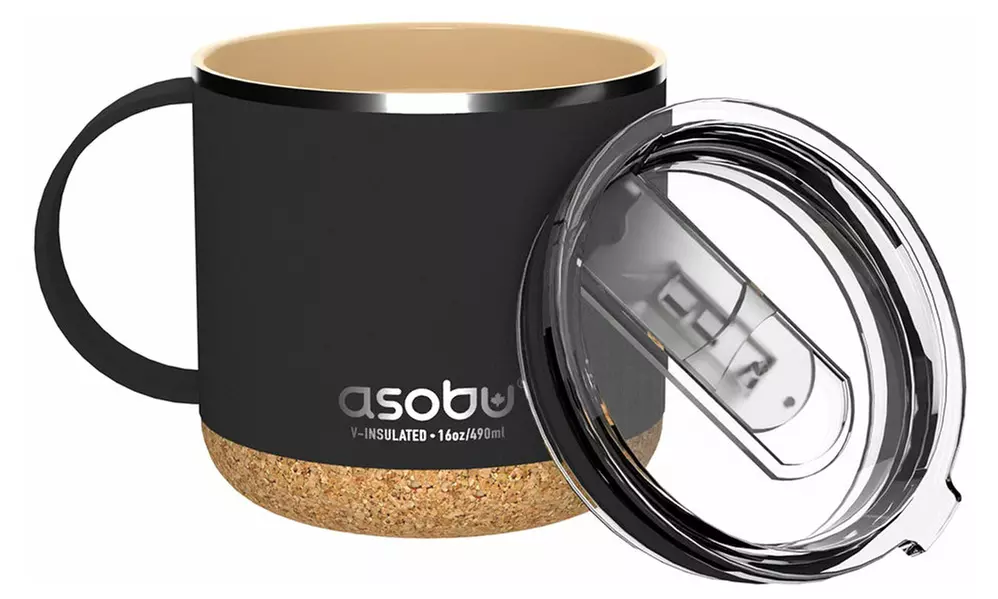 Asobu Infinite Stainless Steel Insulated Coffee Mug with Inner Ceramic Coating