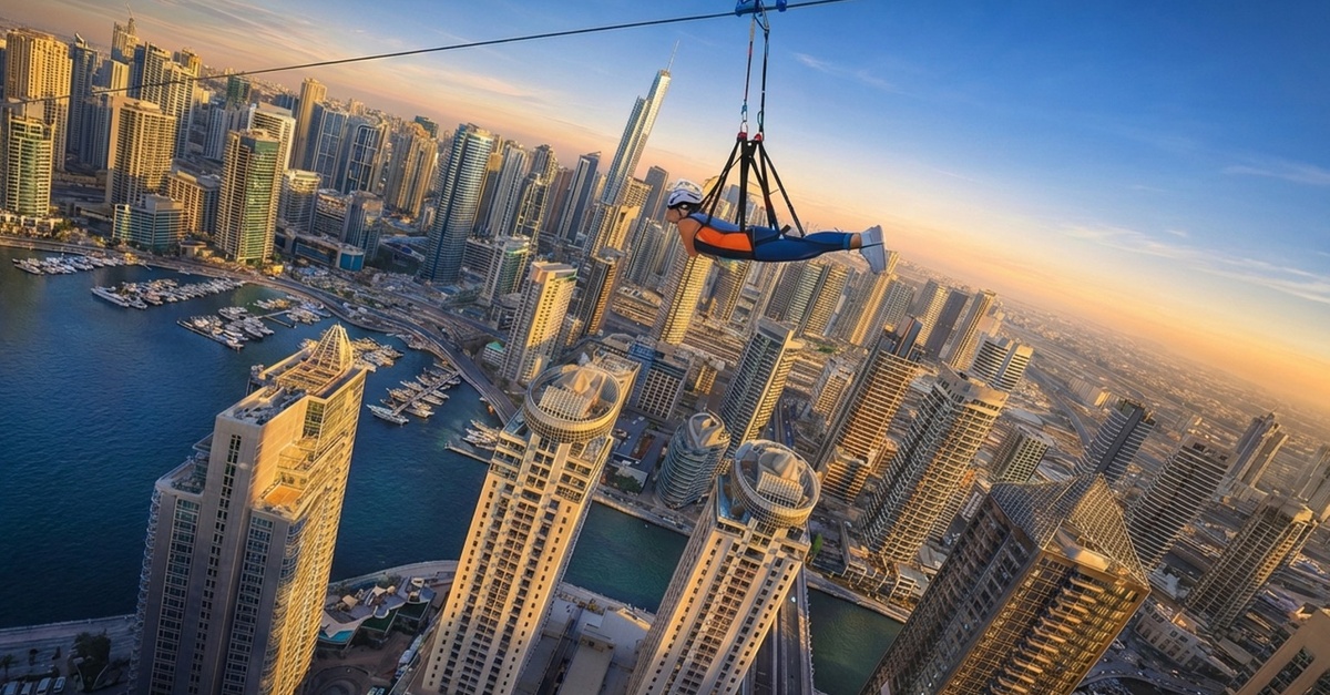 Xline Dubai Marina: World’s Longest Zipline Experience For One Adult Xline Dubai Marina: World’s Longest Zipline Experience For One Adult