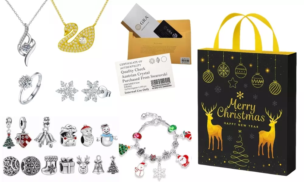 Kerst juwelen adventskalender met 24 dagen feestelijke verrassingen - Primary Image