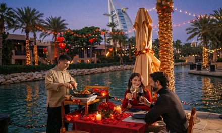 Couples Premium Valentine’s Sharing Set Menu with a soft/house Beverage - Anar Restaurant @ Souk Madinat Jumierah