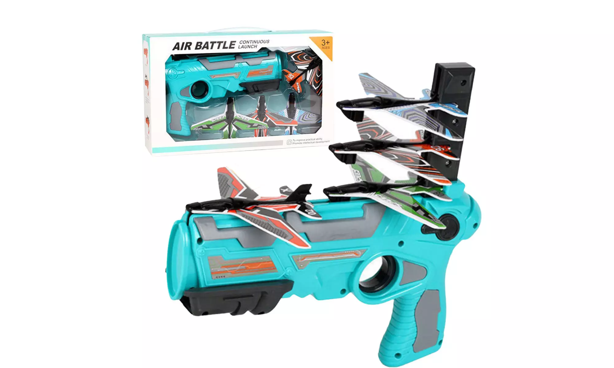 Zummy Airplane Toy Plane Ejection Glider Launcher For Kids Outdoors