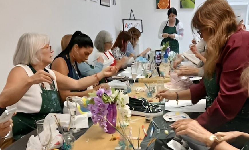 Image 10: Mandala Plates, Guided Painting, Figure Drawing Workshop for 1,2 or 4 