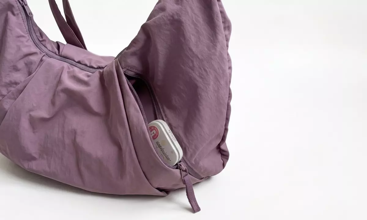 Nylon Crescent Crossbody Bag with Adjustable Strap for Women