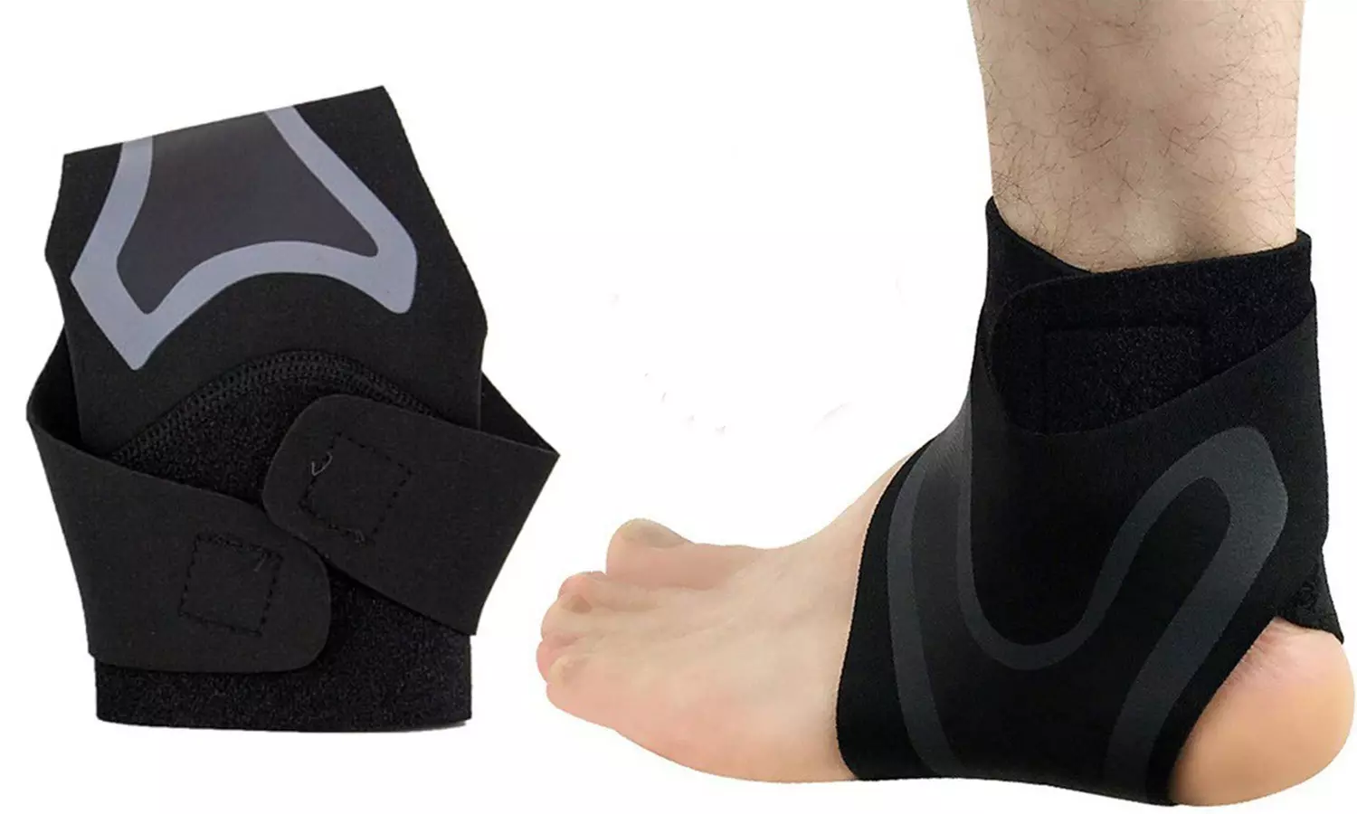 1 Pair Elastic Adjustable Ankle Brace Support Sports Protector Foot Wrap