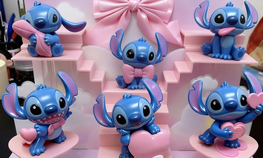 Image 3: Six pieces of Stitch-Inspired Cartoon Figurines Set